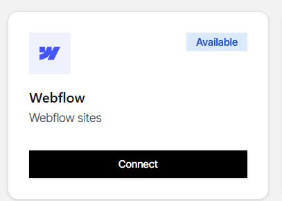 Setup Webflow Integration