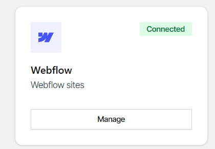 Authorize SEOmate in Webflow